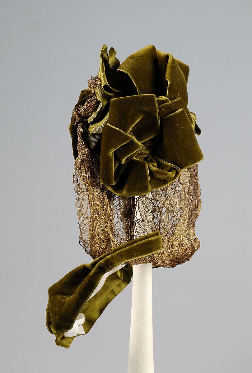 Evening bonnet, Michniewicz-Tuvée, Metallic, silk, French 