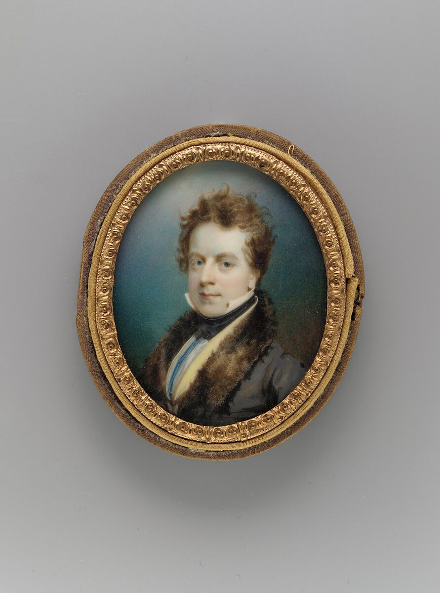 Self-portrait, Thomas Seir Cummings (American (born England), Bath 1804–1894 Hackensack, New Jersey), Watercolor on ivory, American 