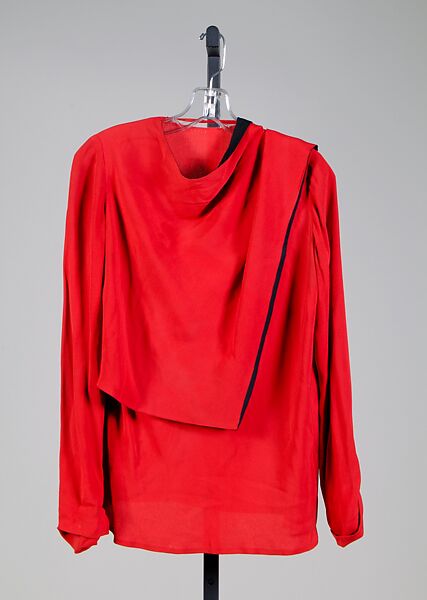 Evening blouse, Attributed to Elsa Schiaparelli (Italian, 1890–1973), Silk, French 