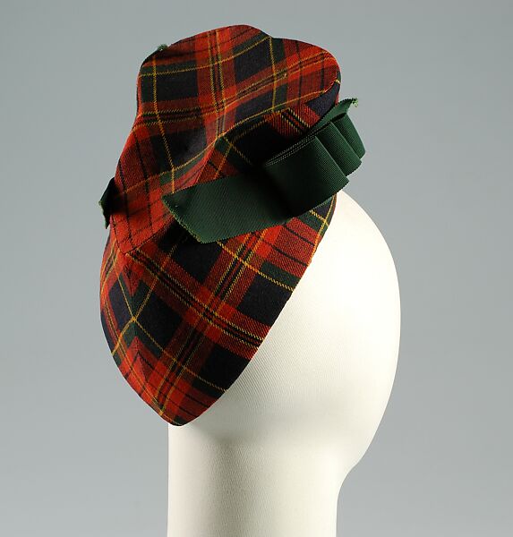 Hat, Sally Victor (American, 1905–1977), rayon, silk, American