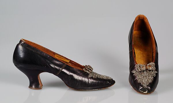 Evening pumps, M.A. Kirk, Leather, beads, sequins, American 