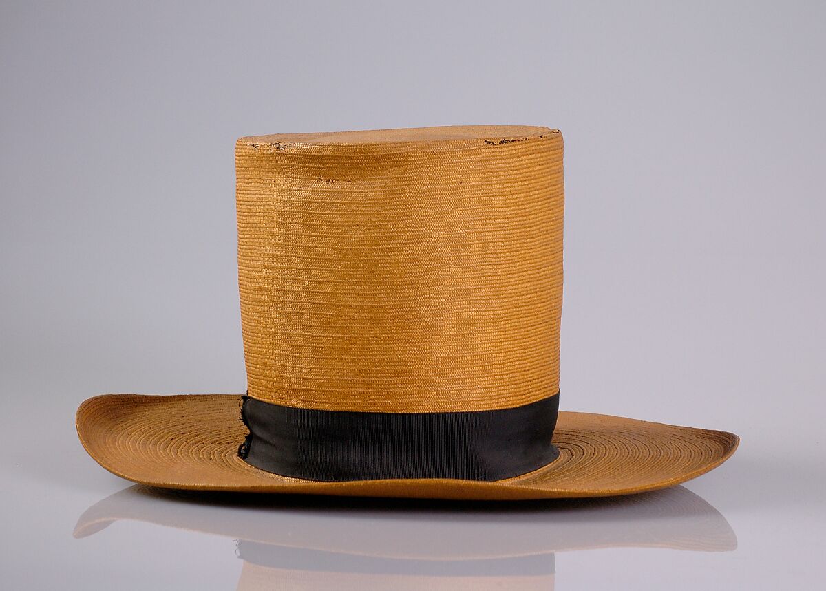 Hat, Straw, silk, American 