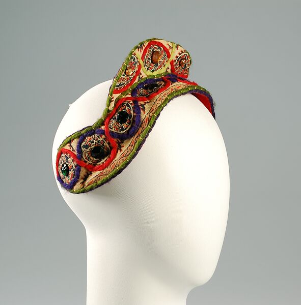 Hat, Sally Victor (American, 1905–1977), Wool, cotton, plastic, silk, American