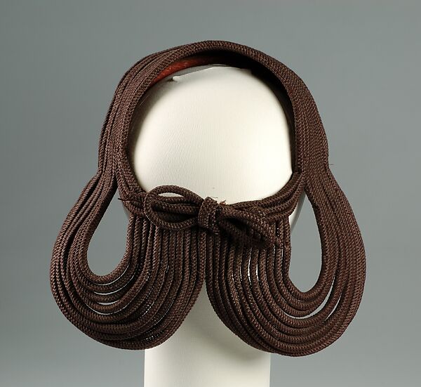 Hat, Sally Victor (American, 1905–1977), Straw, silk, American