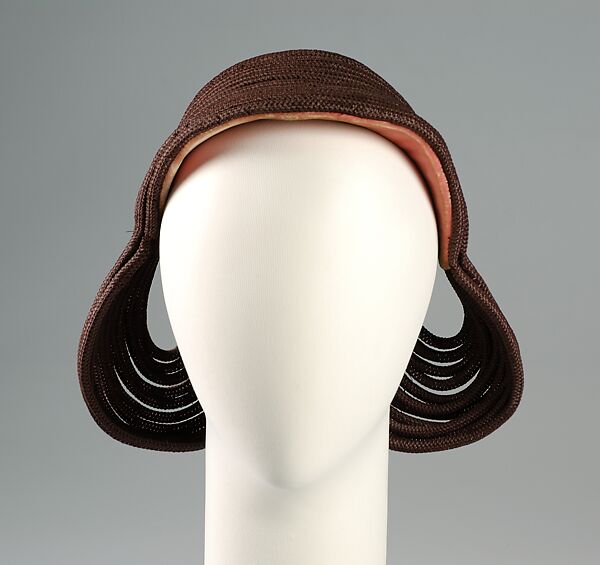 Hat, Sally Victor (American, 1905–1977), Straw, silk, American 