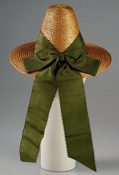 Hat, Sally Victor (American, 1905–1977), Straw, silk, American