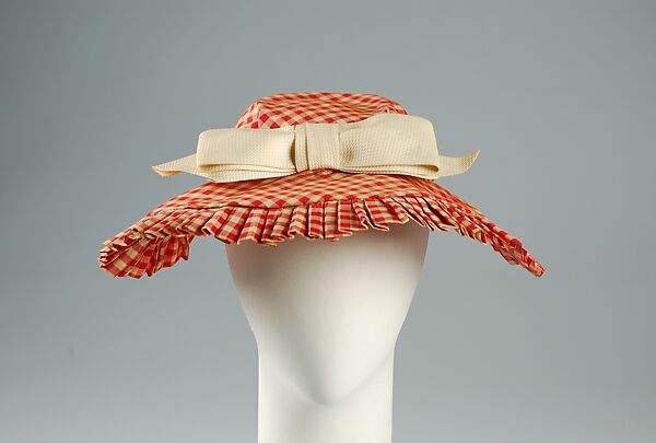 Hat, Sally Victor (American, 1905–1977), Cotton, American 