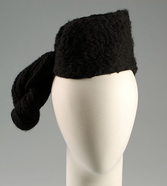 Toque, Sally Victor (American, 1905–1977), Wool, American 