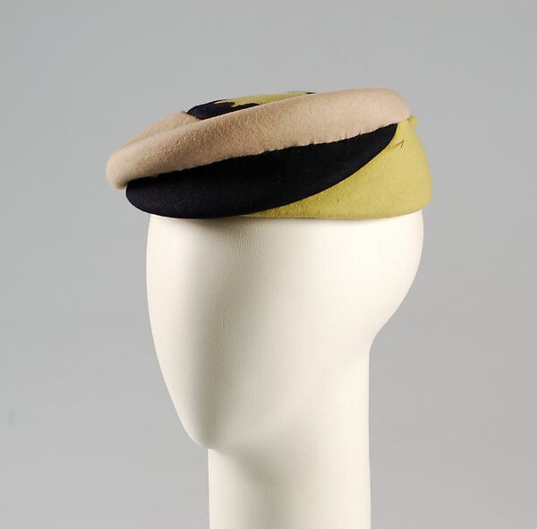 Hat, Sally Victor (American, 1905–1977), Wool, American