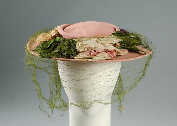 Hat, Sally Victor (American, 1905–1977), Wool, synthetic, American 