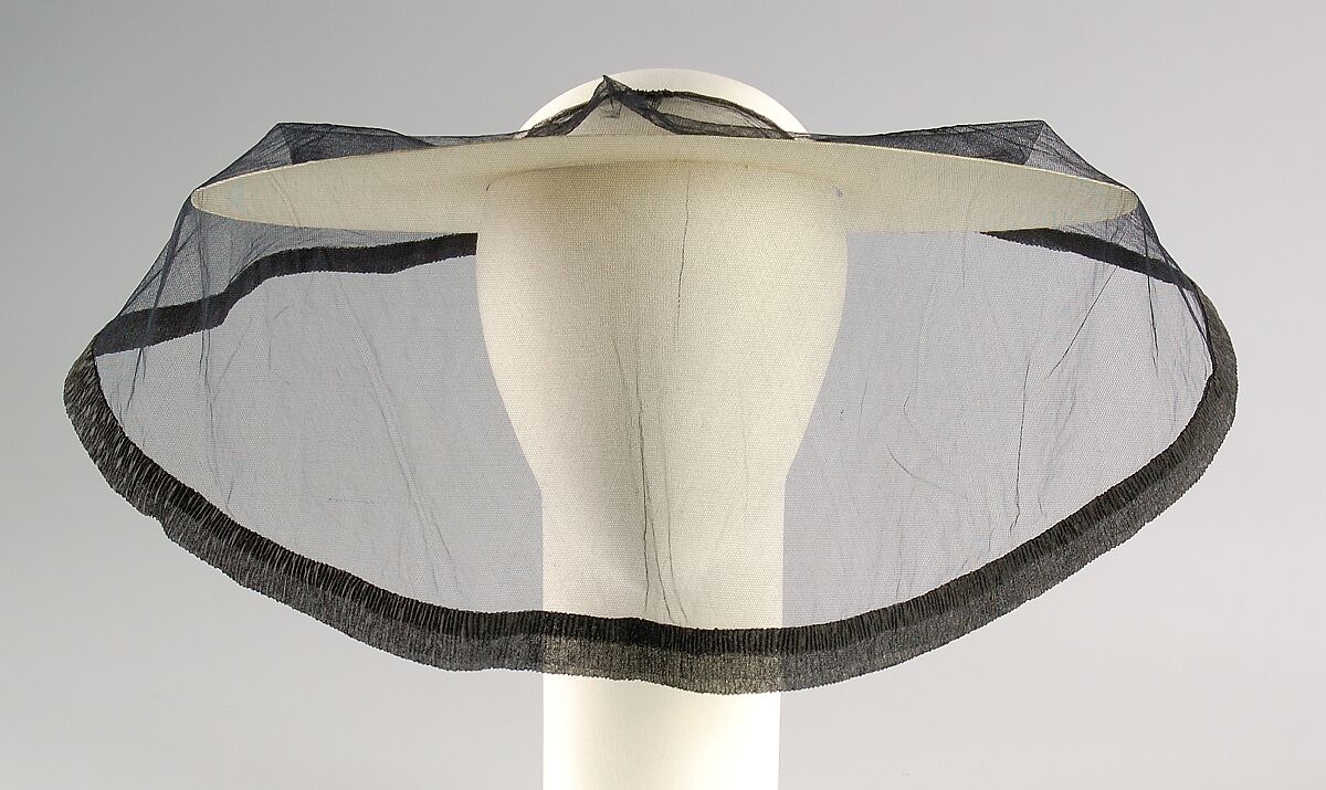 Mourning veil, Silk, American 