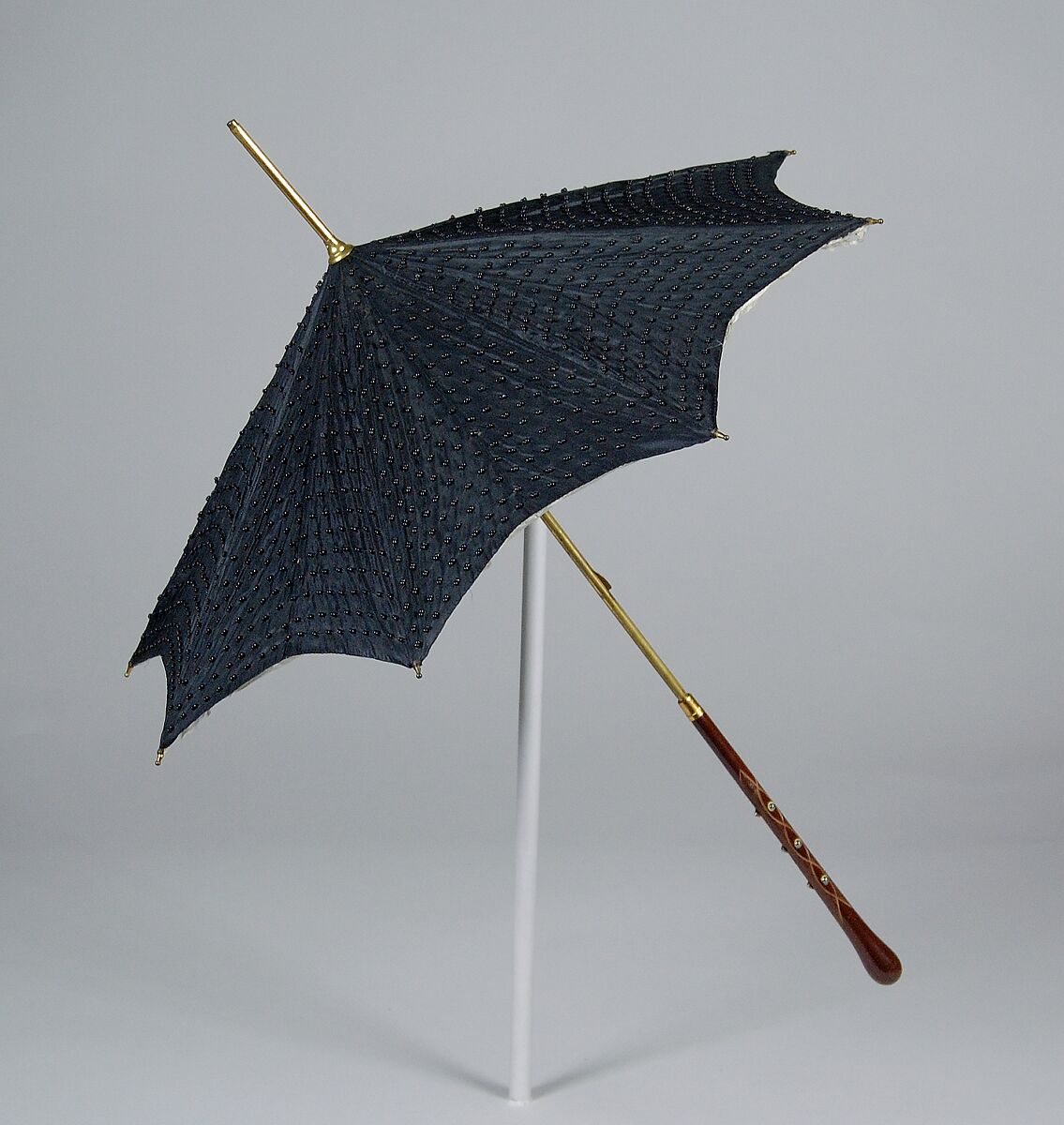 Parasol, Silk, wood, metal, glass, French 