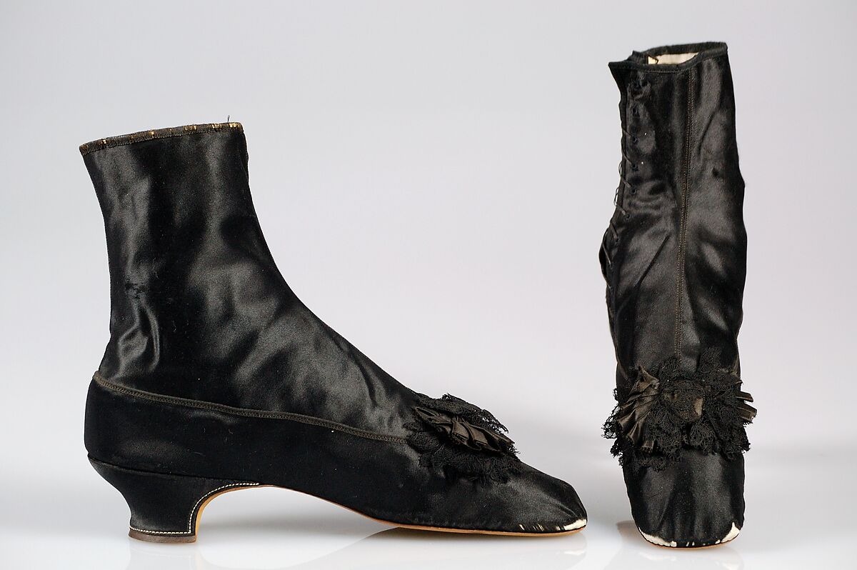 Evening boots, Defossée, Silk, French 