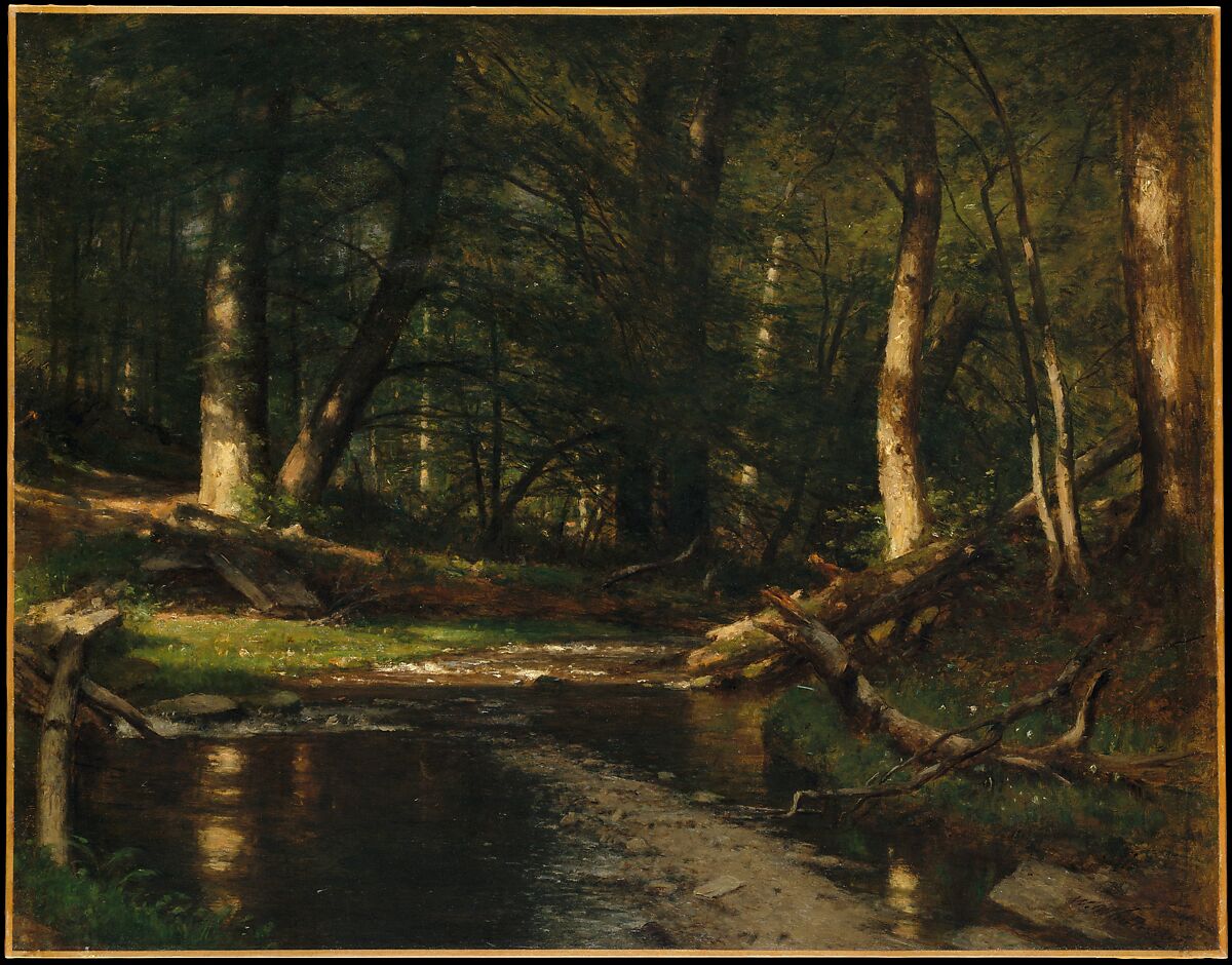 The Brook in the Woods, Worthington Whittredge (Springfield, Ohio 1820–1910 Summit, New Jersey), Oil on canvas, American 