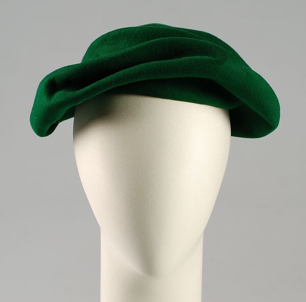 Hat, Sally Victor (American, 1905–1977), Wool, American 