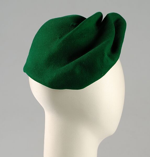 Hat, Sally Victor (American, 1905–1977), Wool, American