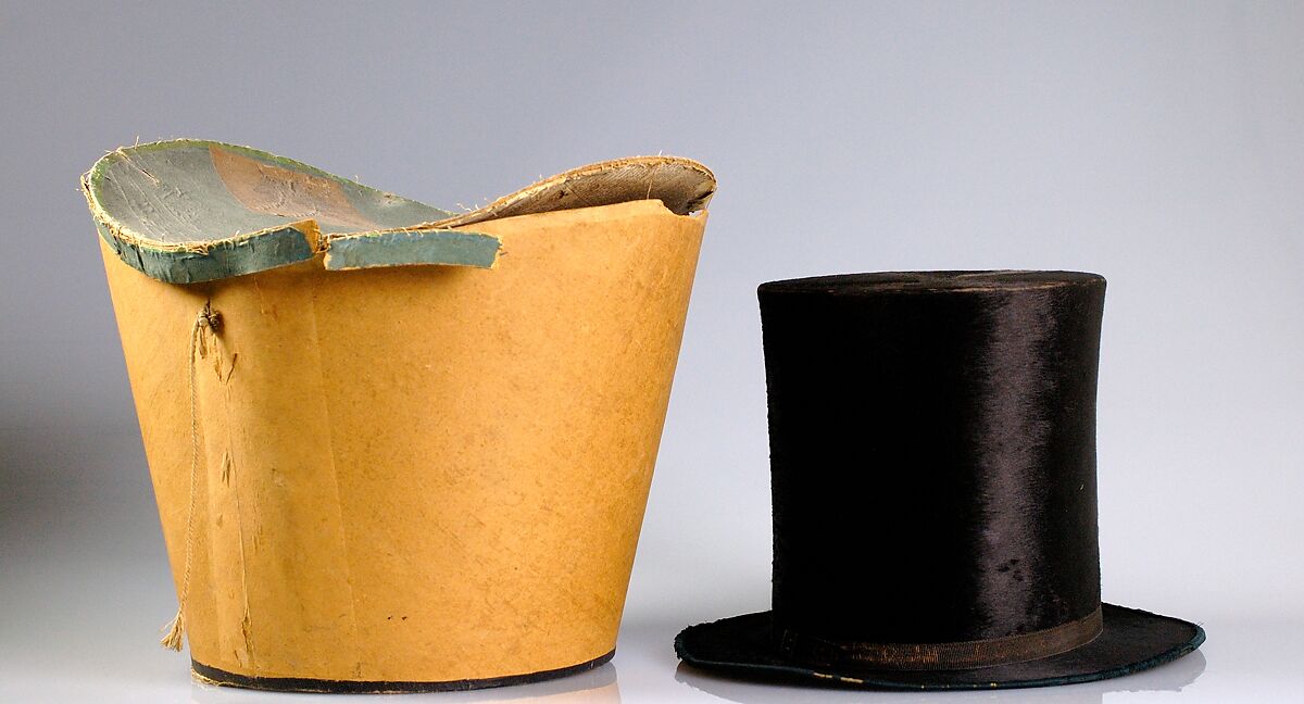 Top hat, Crofut &amp; Thomas, Fur, silk, paper, American 