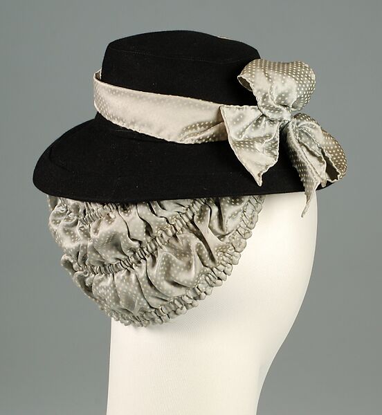Doll hat, Schiaparelli (French, founded 1927), Wool, silk, French