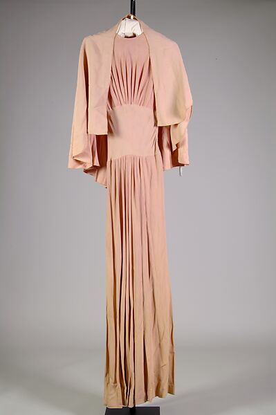 Evening dress, Schiaparelli (French, founded 1927), Silk, French 