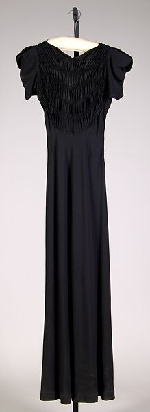 Evening dress, Schiaparelli (French, founded 1927), Silk, French 