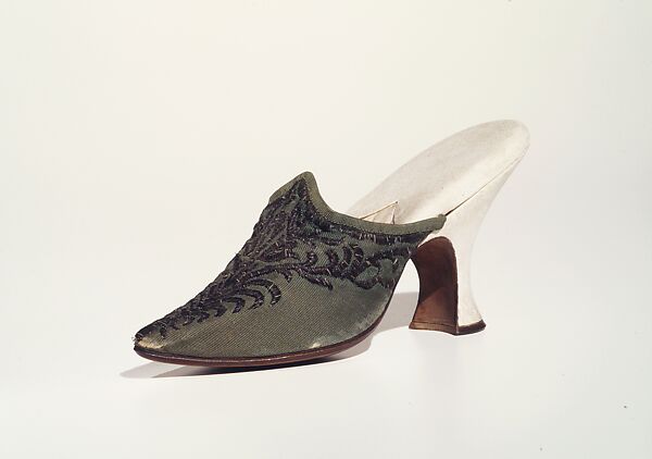 Mules, Costa, Silk, leather, French