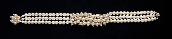 Choker, Jacques Fath (French, 1912–1954), plastic, metal, rhinestones, American 