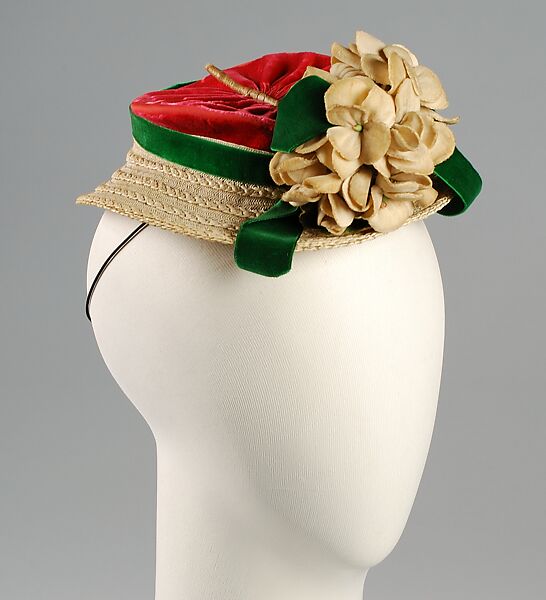 Doll hat, Madame Suzy (French), Straw, silk, French 