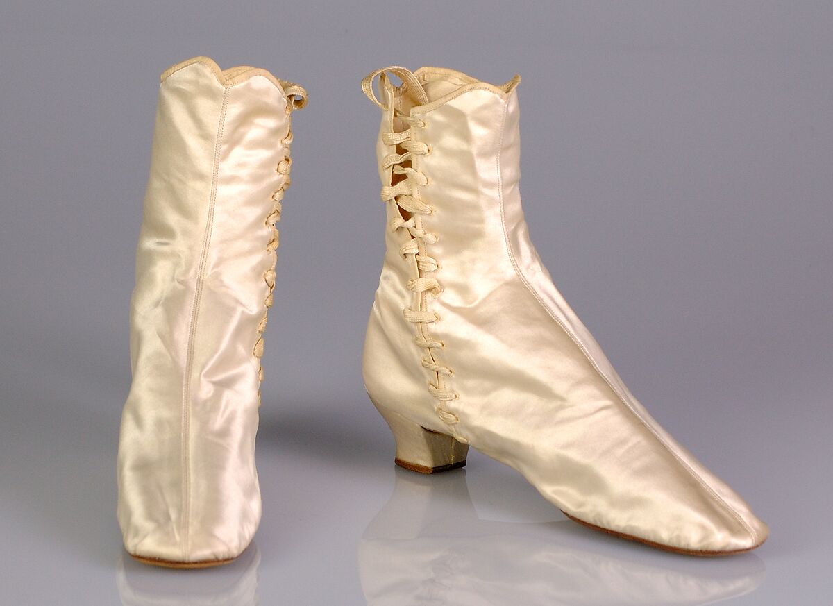 Wedding boots, Edwin C. Burt &amp; Co., Silk, American 