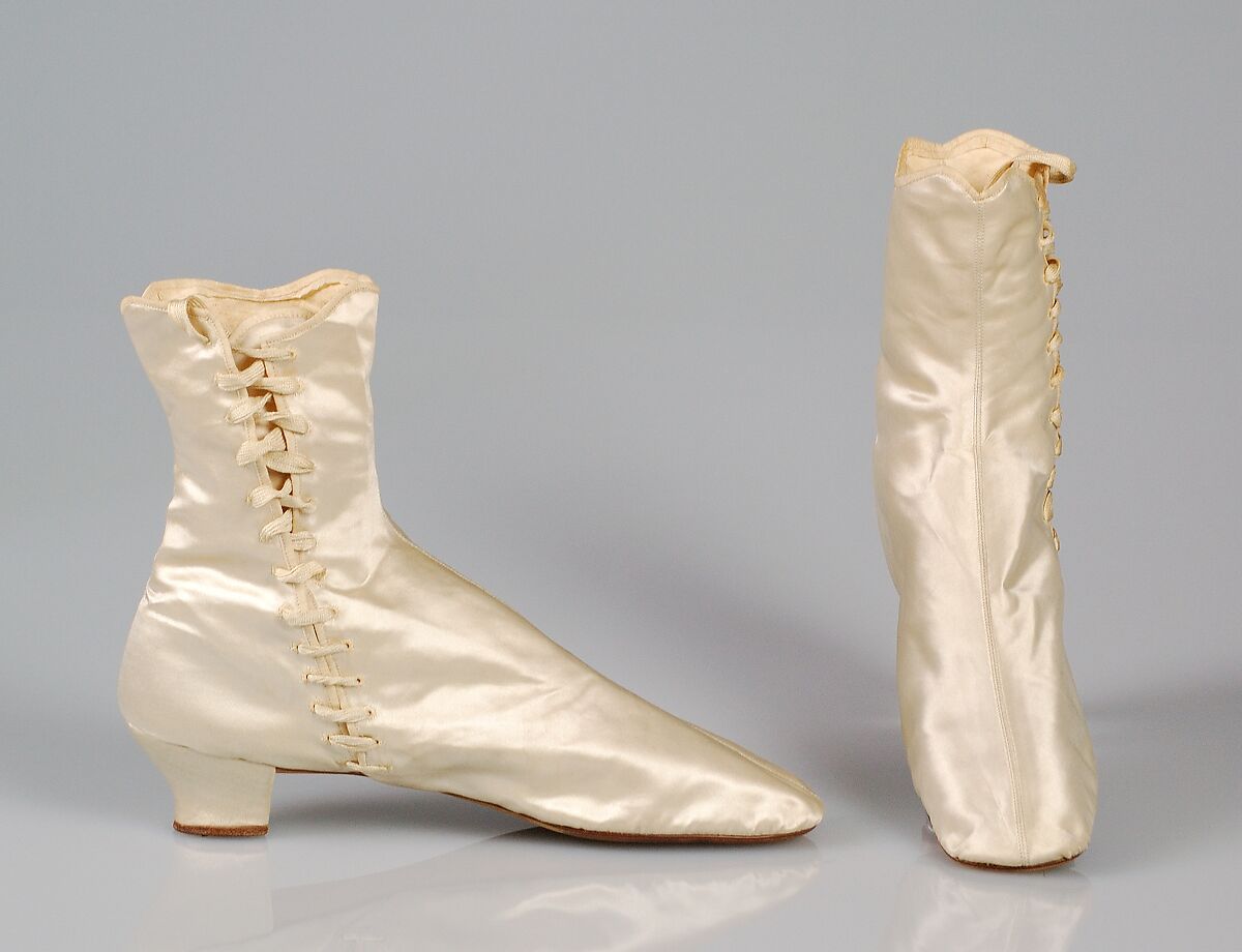 Wedding boots, Edwin C. Burt &amp; Co., Silk, American
