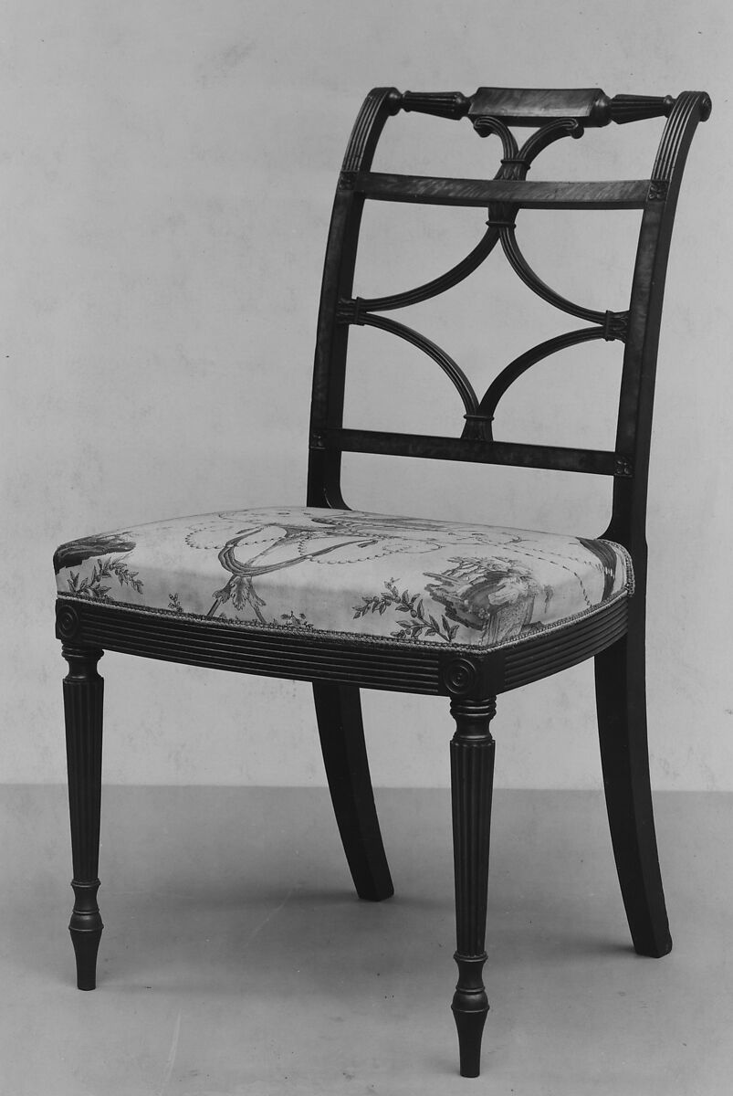 Side Chair, Attributed to Thomas Seymour (1771–1848), Mahogany, birch veneer, birch, tulip poplar, American