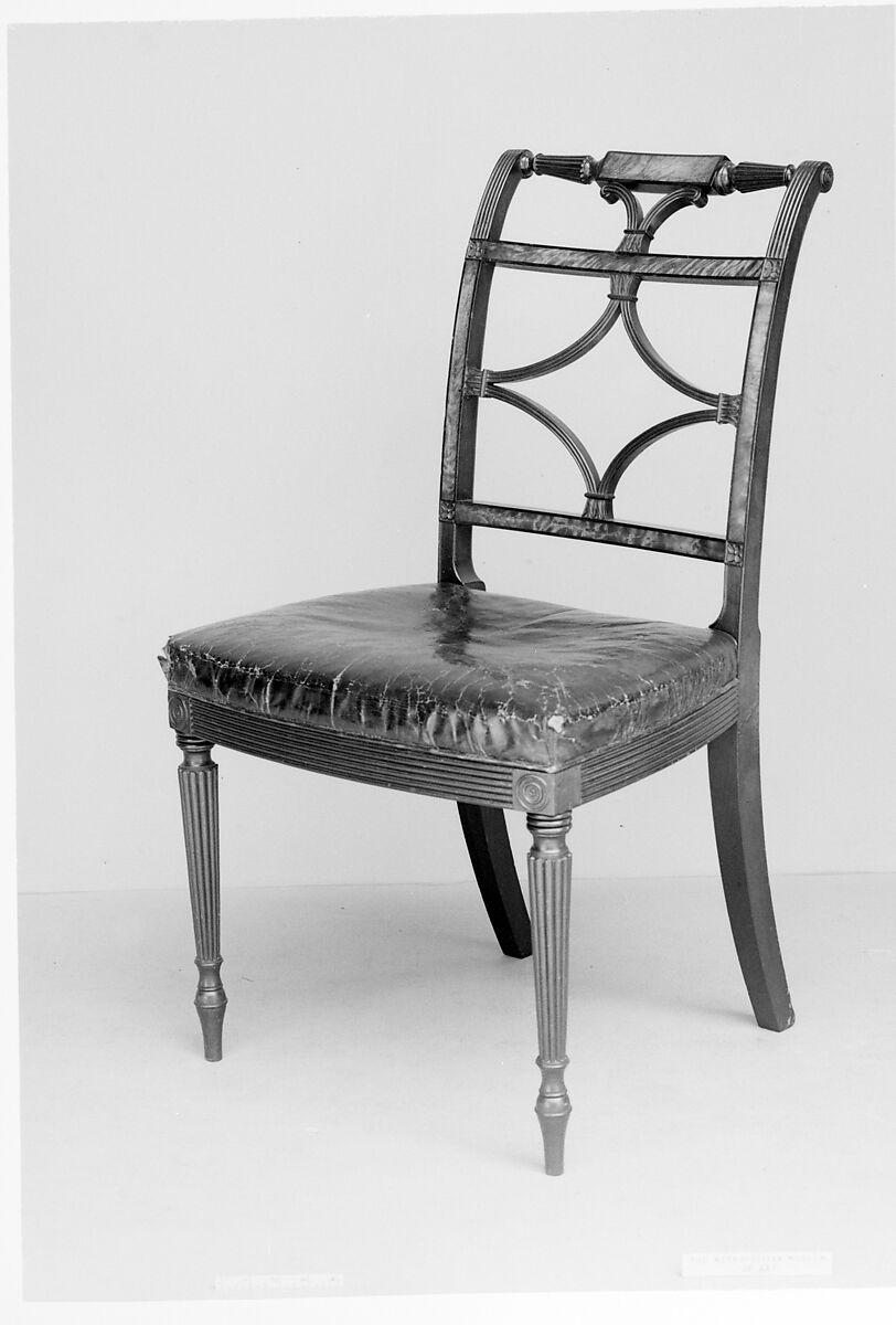 Side Chair, Attributed to Thomas Seymour (1771–1848), Mahogany, birch veneer, birch, tulip poplar, American