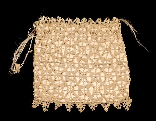 Evening pouch, Probably Callot Soeurs (French, active 1895–1937), Linen, silk, French 