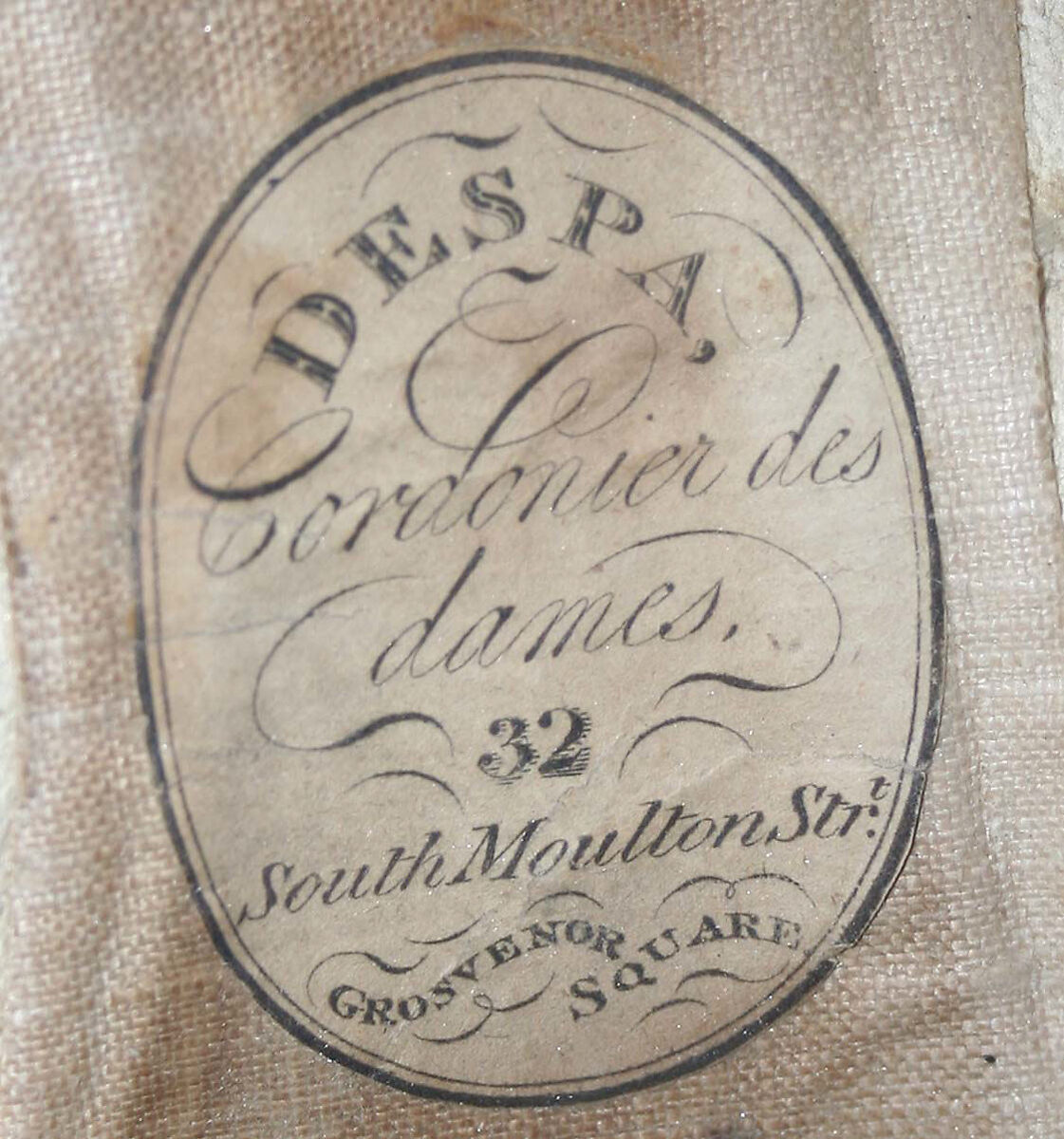 Evening slippers, Despa, Silk, British