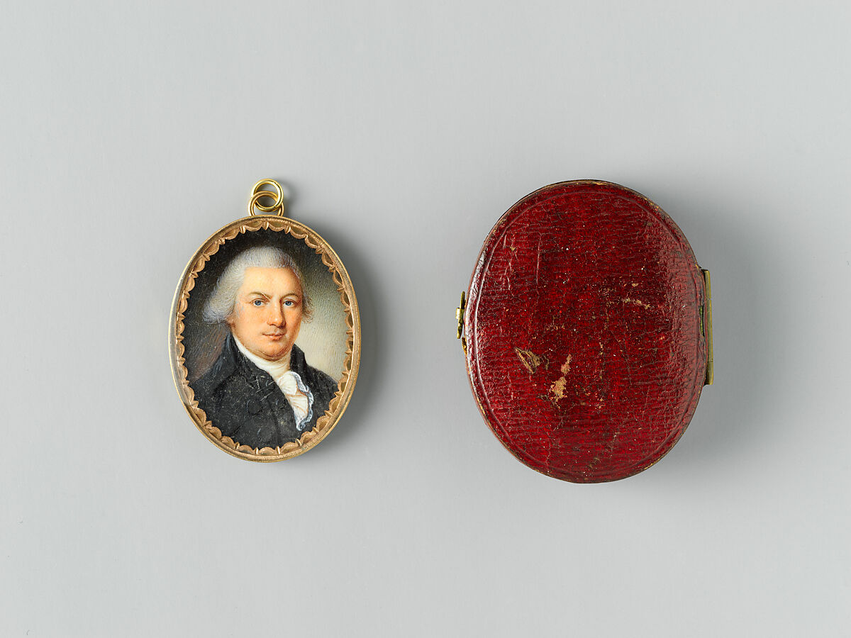 Nathaniel Ramsay, Charles Willson Peale (American, Chester, Maryland 1741–1827 Philadelphia, Pennsylvania), Watercolor on ivory; gold case and red leather case, American