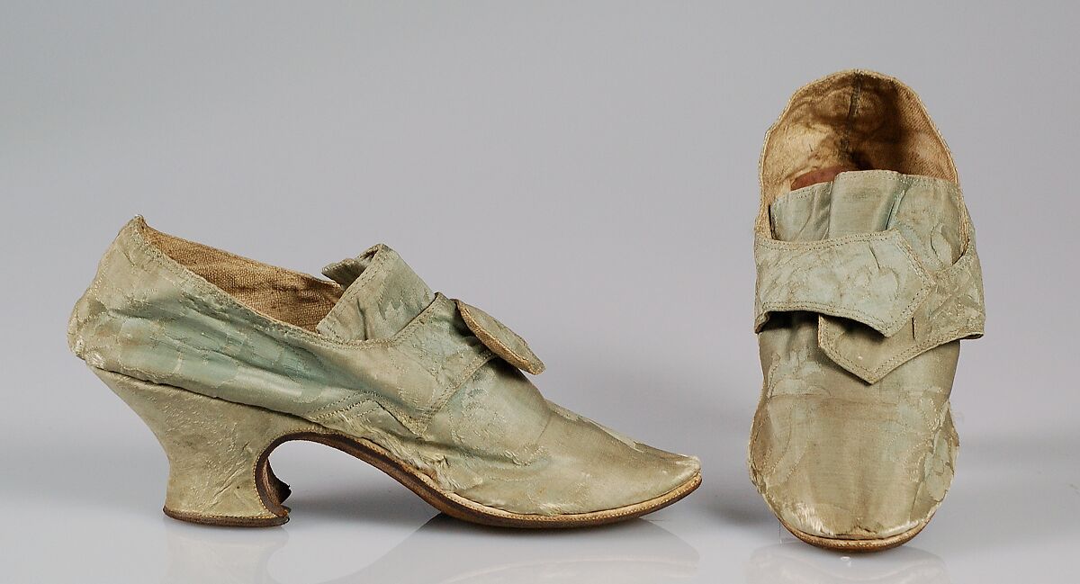 Shoes, Silk, possibly British 