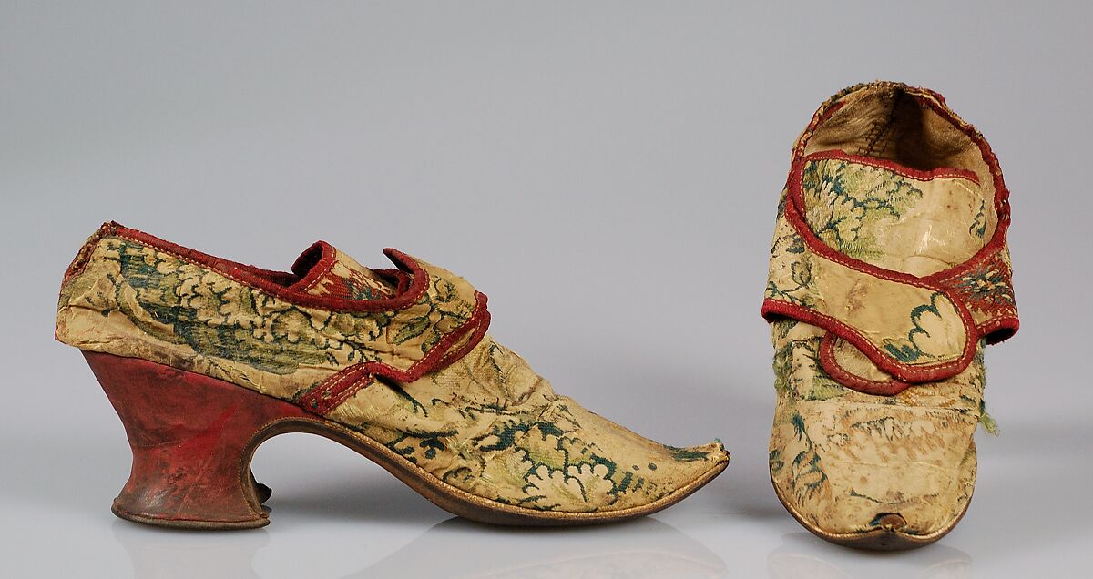 Shoes, Silk, possibly British 
