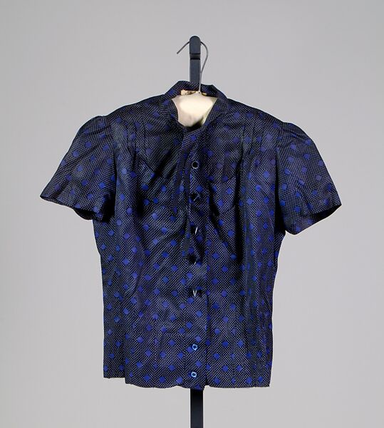Blouse, Schiaparelli (French, founded 1927), Silk, French 