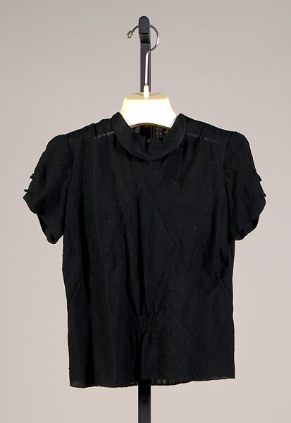 Blouse, Schiaparelli (French, founded 1927), Silk, French 