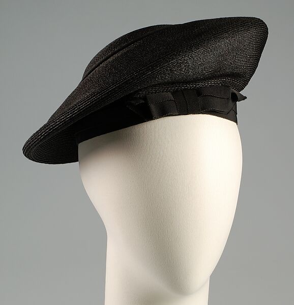 Hat, Germaine Vittu (American), Straw, silk, American 