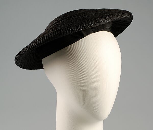 Hat, Germaine Vittu (American), Straw, silk, American