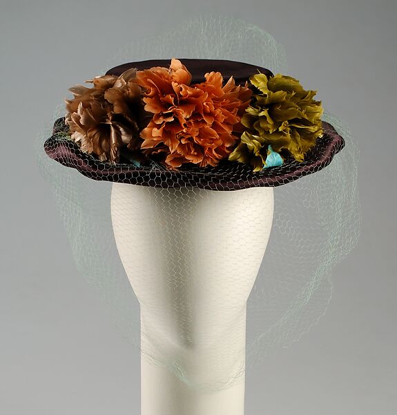 Hat, Braagaard (American), Silk, feathers, American 