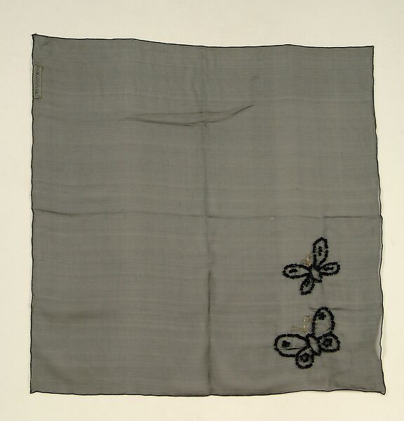 Handkerchief, Silk, sequins, American 