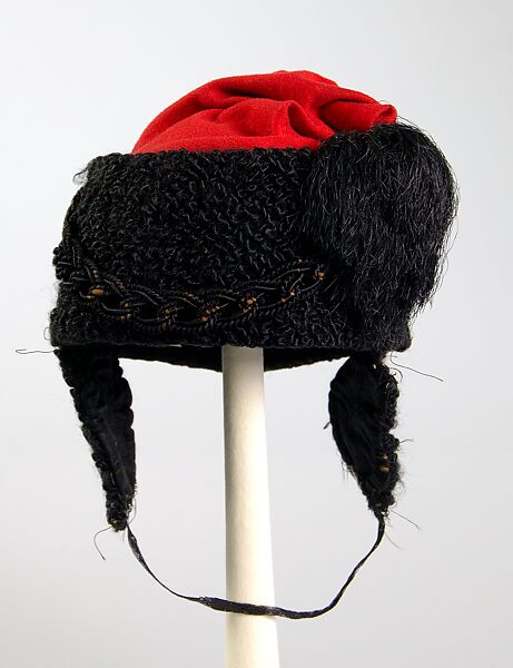 Toque, B. Altman &amp; Co. (American, 1865–1990), Fur, wool, horsehair, silk, American 