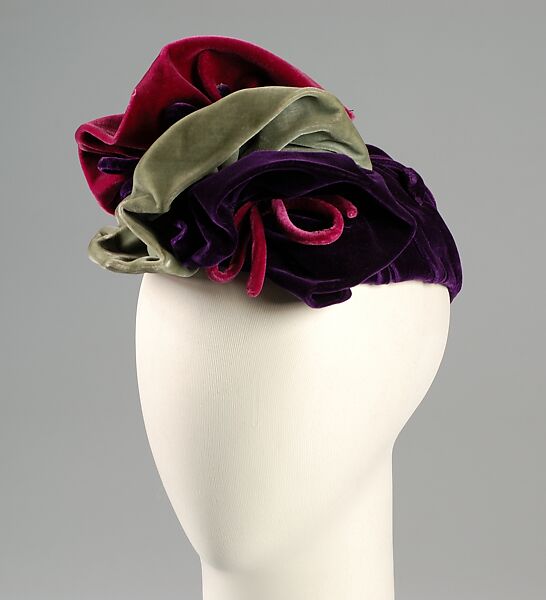 Dinner hat, Henri Bendel (American, founded 1895), Silk, American 