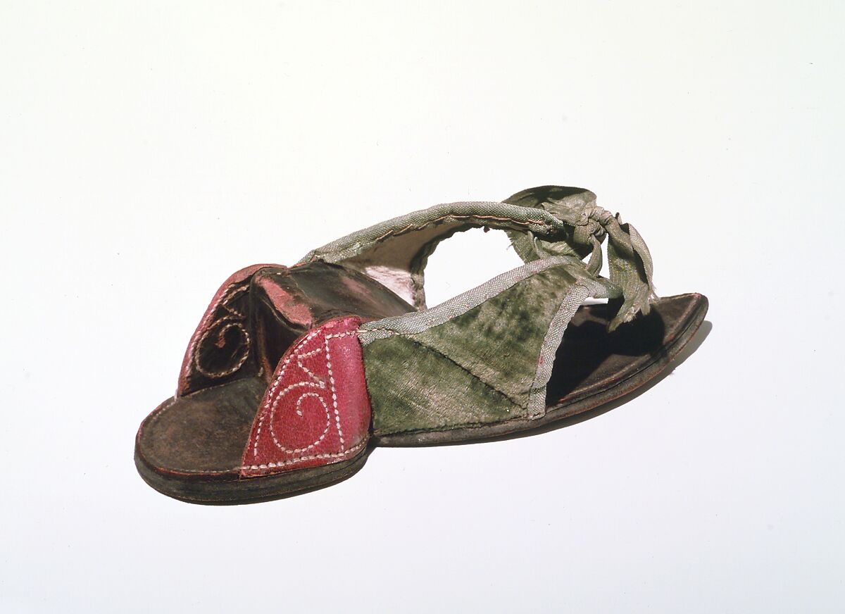 Pattens, Leather, silk, British