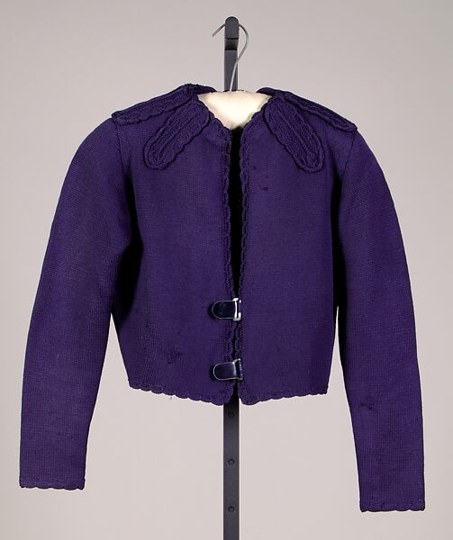 Sweater, Schiaparelli (French, founded 1927), Wool, plastic, French 