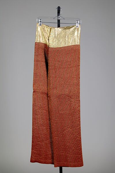 Evening skirt, Schiaparelli (French, founded 1927), Silk, metallic, French