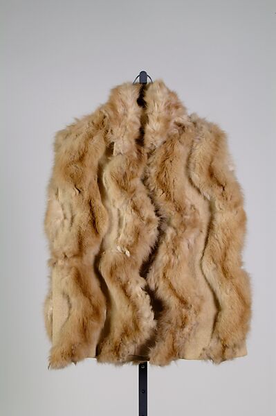 Cape, Schiaparelli (French, founded 1927), Wool, fur, French 