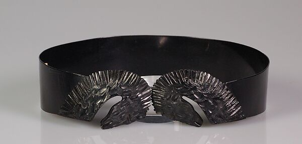 Evening belt, Schiaparelli (French, founded 1927), Plastic (cellulose nitrate), French 