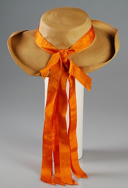 Hat, Schiaparelli (French, founded 1927), Straw, silk, French